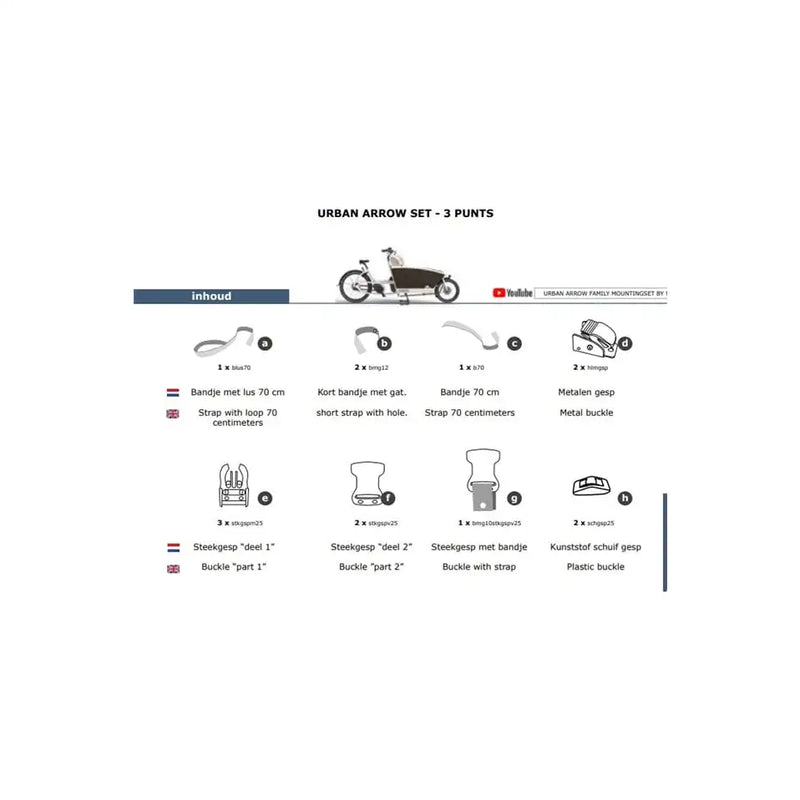 Urban Arrow | Melia baby/peuter schaal bev.set bakfiets