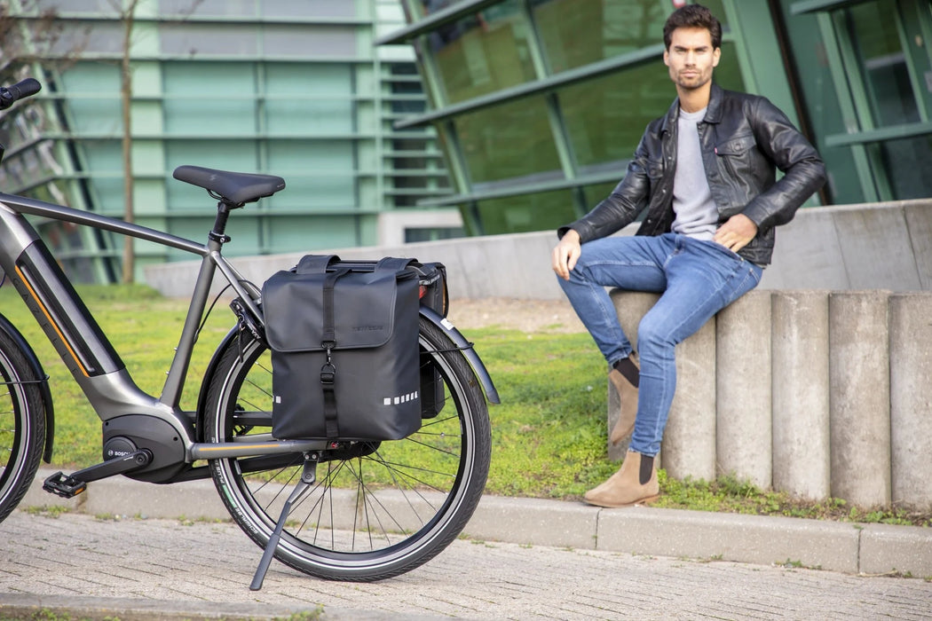 Fietstassen dubbel | New Looxs Odense | 2x39 Liter | Zwart